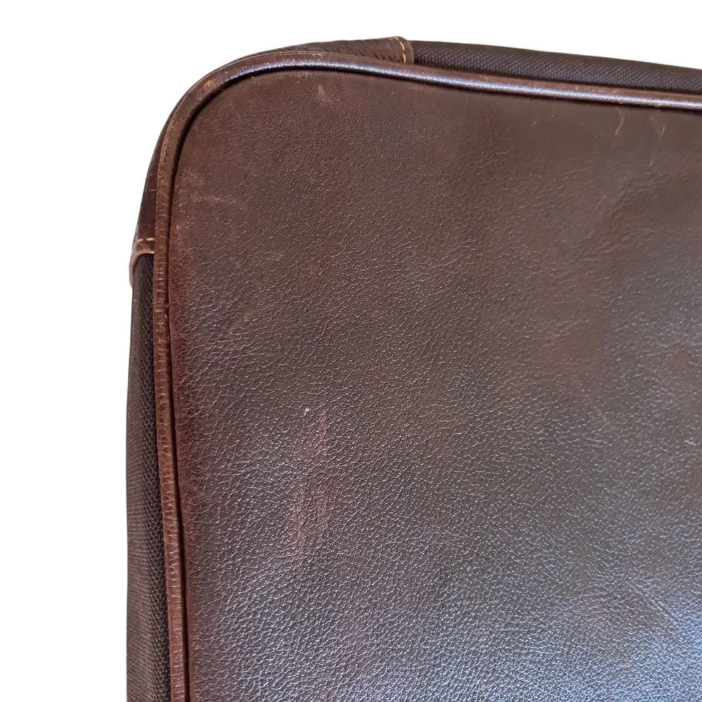 Boconi Brown Leather Laptop Bag w/RFID Pocket